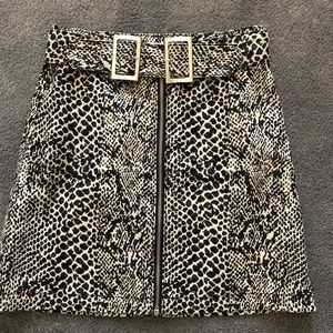Topshop snakeprint mini skirt